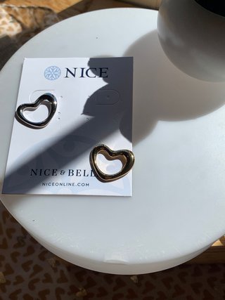 Pendientes Corazón Nice Oro y Plata