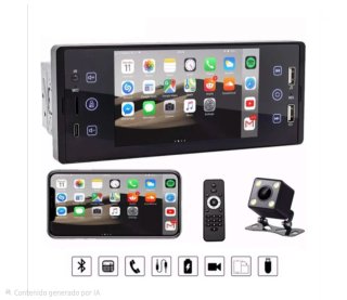 Radio Coche Pantalla 1 DIN Carplay Android Auto