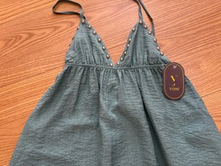 Vestido Yomi verde talla única con etiqueta