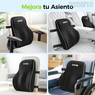 AUVON Cojin Lumbar 46x38x11cm Silla Oficina/Coche