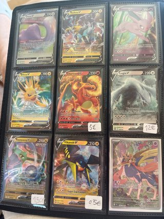 Cartas Pokémon Nidorino, Raichu, Eevee, Mankey