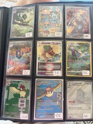 Cartas Pokémon Nidorino, Raichu, Eevee, Mankey