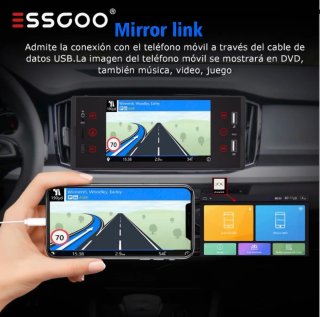 Radio Coche Pantalla 1 Din CarPlay