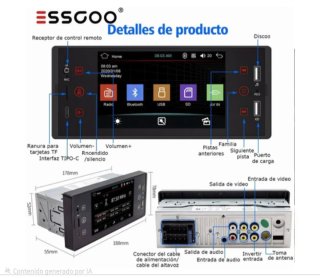 Radio Coche Pantalla 1 Din CarPlay