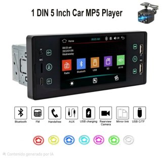 Radio Coche Pantalla 1 Din CarPlay