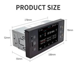 Radio Coche Pantalla 1 Din CarPlay