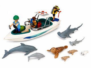 Lote Playmobil Lancha 9233 + Yate 5205
