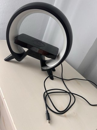 Lámpara Carga Inalámbrica RGB Reloj