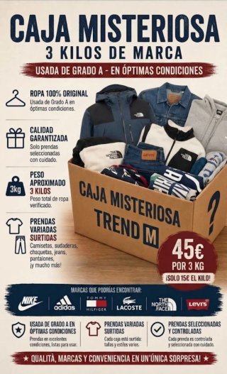 Lote 3kg Ropa Marca Grado A