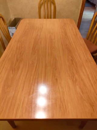 Mesa comedor madera 160x90 + 2 extensiones