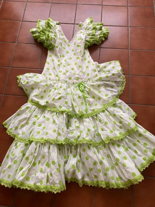 Vestido Gitana Lunares Verdes