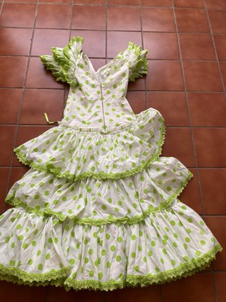 Vestido Gitana Lunares Verdes