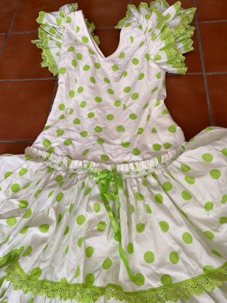 Vestido Gitana Lunares Verdes