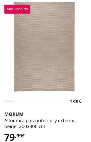 Alfombra MORUM beige 200x300 cm
