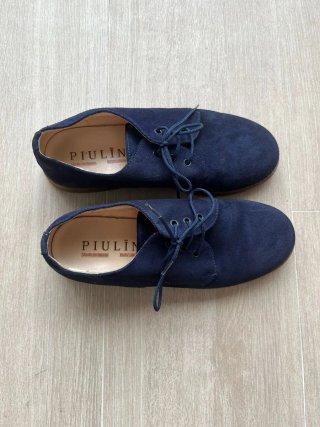 Zapatos PIULIN ante azul marino niño