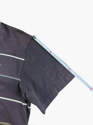 Vintage striped T-Shirt Adidas Grey Y2K Retro