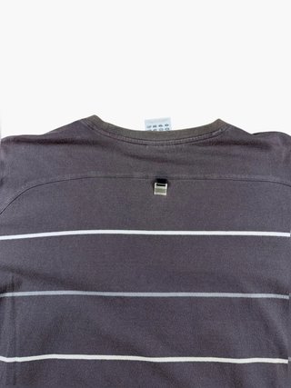 Vintage striped T-Shirt Adidas Grey Y2K Retro
