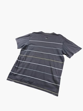 Vintage striped T-Shirt Adidas Grey Y2K Retro
