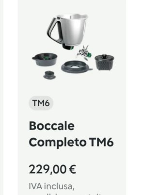 Boccale TM6 nuovo completo cestello, tappo