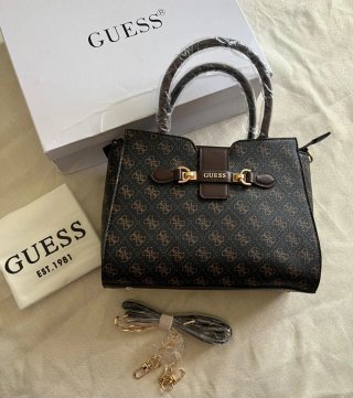 Bolso Tote Guess Negro y Marrón