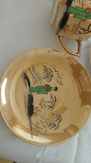 Antiguo juego café japonés Lusterware