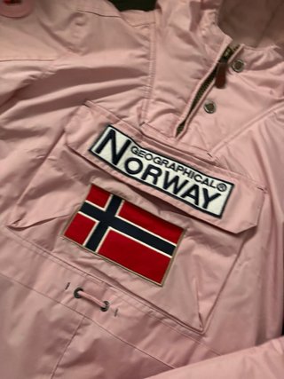 Chaqueta Geographical Norway Rosa con Capucha