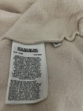 Felpa Napapijri Beige con Logo Bandiera