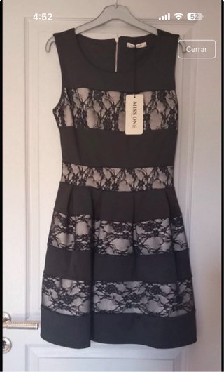Vestido fiesta Miss One negro talla M