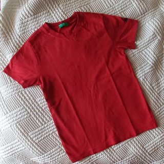 T-shirt Benetton Criança Vermelha Tamanho M