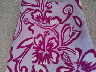 Pantalón corto floral morado