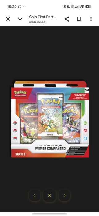 Cajas de Pokémon Serie 2 Primer Compañero