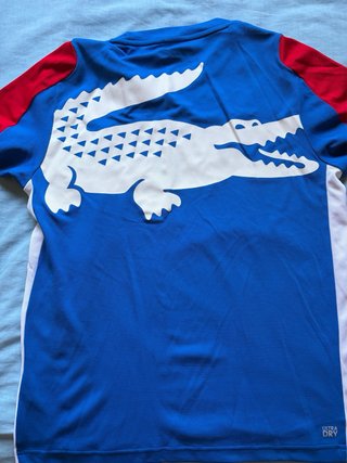Camiseta Lacoste Sport Talla M Azul/Rojo