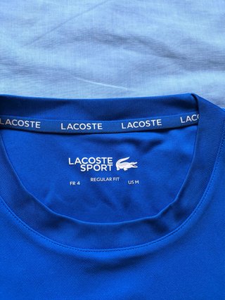 Camiseta Lacoste Sport Talla M Azul/Rojo