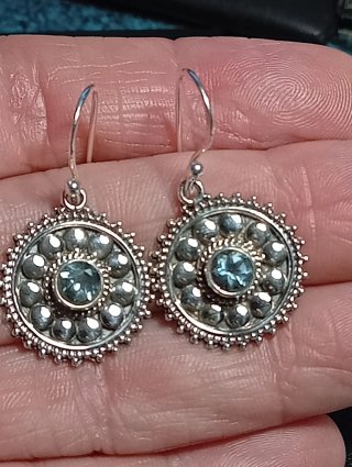 Pendientes Plata Ley topacio