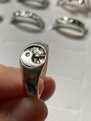 Anillo Yin Yang Sol Plata