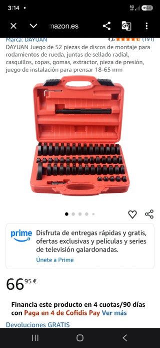 Kit montaje rodamientos