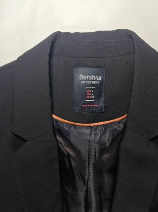 Blazer americana Bershka Negro Talla L Mujer
