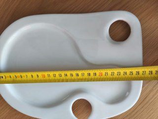 6 Platos nuevos, sin usar, Paleta Pintor Cerámica