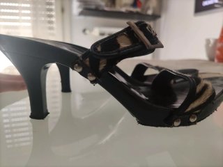 Sandali donna pelo zebra taglia 37
