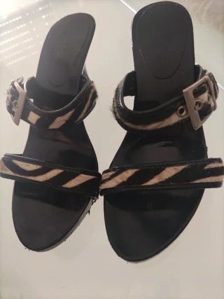 Sandali donna pelo zebra taglia 37