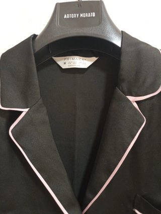 PIJAMA NEGRO Y ROSA DE VERANO