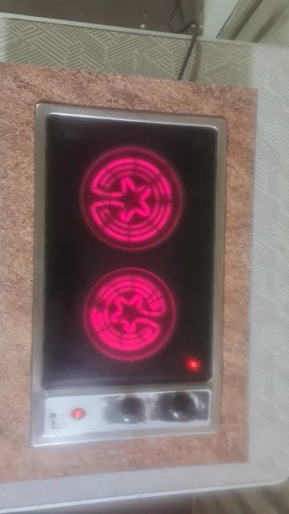 Mini placa vitrocerámica 2 fuegos