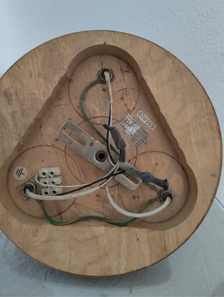 Lámpara de techo madera y metal