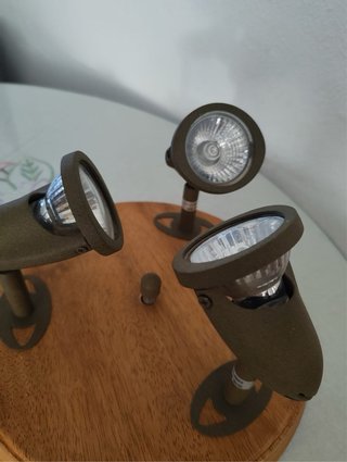 Lámpara de techo madera y metal