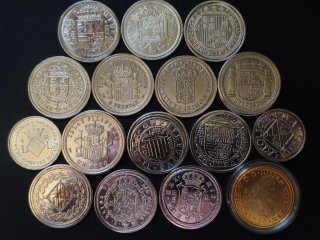 Monedas conmemorativas plata/oro Real a la Peseta