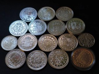 Monedas conmemorativas plata/oro Real a la Peseta