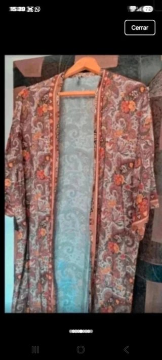 Kimono estampado multicolor talla única