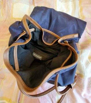 Mochila Primark azul y marrón