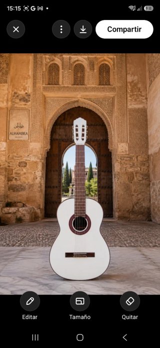 Guitarra flamenca vicente tatay amplificada blanca