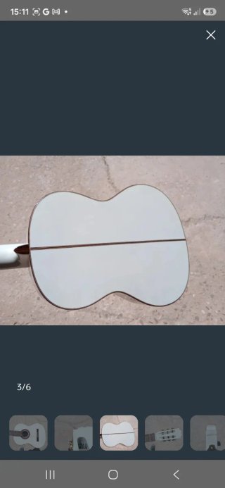 Guitarra flamenca vicente tatay amplificada blanca